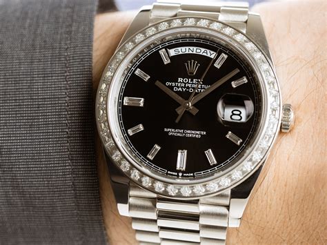 rolex platinum baguette|Rolex baguette bezel.